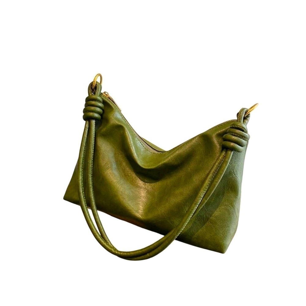 Green‎ Shoulder Bag Hobo Style Knot Detail Versatile Everyday Purse